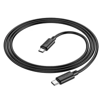 Kabelis USB C uz USB C Hoco 3A 60W 1 m X88 melns