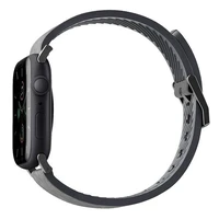Uniq Straden ādas Hybrid siksniņa priekš Apple Watch 1/2/3/4/5/6/7/8/SE/SE2/Ultra 42/44/45/49mm - pelēks