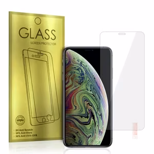 Glass Gold rūdīta stikla ekrāna aizsargs iPhone XS MAX
