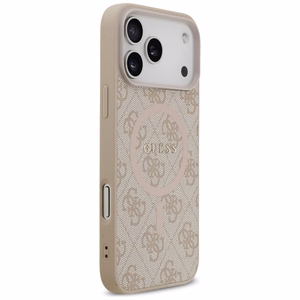 Guess 4G Ring Classic Logo MagSafe Чехол для iPhone 17 Pro Max - розовый