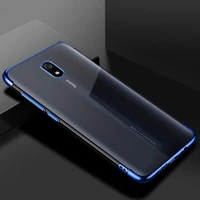 Xiaomi Redmi 8A - caurspīdīgs zils Gel TPU apvalks ar elektroapkalējuma rāmi