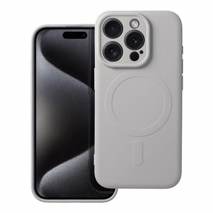 SILICONE MAG COVER viedtālruņa apvalks saderīgs ar MagSafe iPhone 15 Pro titāna