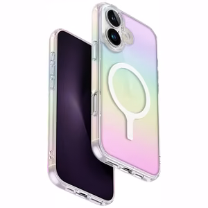 Uniq Iridescia Magclick uzlādes apvalks iPhone 16 – daudzkrāsains