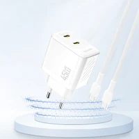 Dudao A28PEU PD 45W GaN 2xUSB Wall Lādētājs - Balts