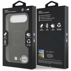 BMW M FW metāla logotipa magnētiskais viedtālruņa apvalks iPhone Air - melns
