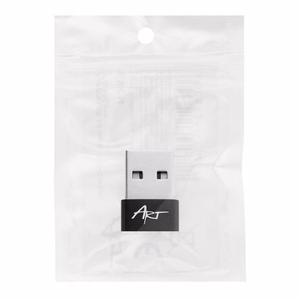 Adapter USB A 2.0 to USB C ART C14 OTG melns