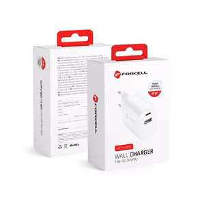 Phone charger Forcell F-Energy USB C + USB A QC4.0 PD 3A 30W TFK-TC-30WPD white