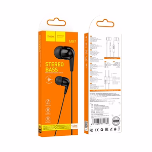 HOCO vadu austiņas Jack 3,5 mm ar mikrofonu M97 melnas