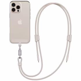 Kabelis ENERGEA Lasso Lanyard siksniņa telefonam USB-C - USB-C 1.5m 240W smilšu