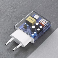 GaN Dudao A30EUT 30W USB-A / USB-C sienas lādētājs + USB-C - USB-C kabelis - balts