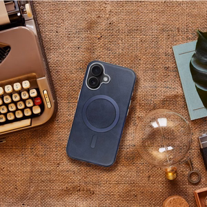 GENTLEMAN MAG COVER Viedtālruņa apvalks saderīgs ar MagSafe IPHONE 16 tumši zils