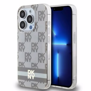 DKNY IML Žakarda mono raksts un drukātas svītras MagSafe apvalks viedtālrunim iPhone 14 Pro - beigais