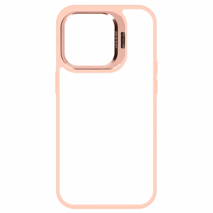 Tel Protect Viedtālruņa apvalks ar statīvu + kameras stikls Iphone 14 Pro gaiši rozā