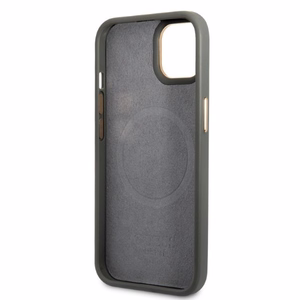 Guess GUHMP13MSAPSTG iPhone 13 6.1" pelēks/pelēks cietais apvalks Peony Logo Plate Magnētiskais