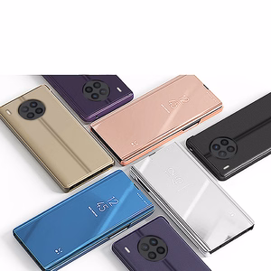 Viedtālruņa apvalks Clear View Huawei nova 8i flip vāciņu melns