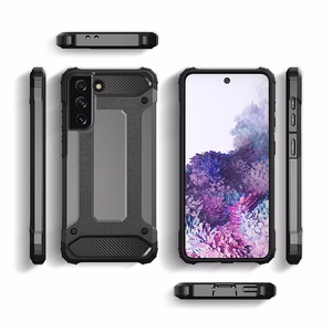 Hybrid Armor viedtālruņa apvalks Samsung Galaxy S23+ bruņu hibrīda apvalks melns