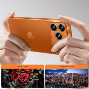 Rūdīts stikls Tel Protect 95% AR+AF, pilnībā metālisks kameras aizsargs iPhone 17 Pro Max kamerai, zils (kameras bloks)