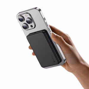 Forcell F-Energy Slim F5K9 ārējais akumulators, saderīgs ar MagSafe, 5000 mAh, 15 W, QC 4.0, PD 3.0, melns