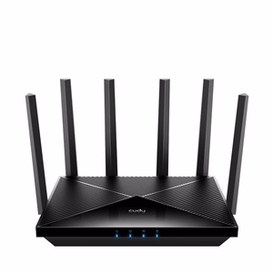 Cudy WR11000 bezvadu maršrutētājs 2.5 Gigabit Ethernet trīsjoslu (2.4 GHz / 5 GHz / 6 GHz) melns