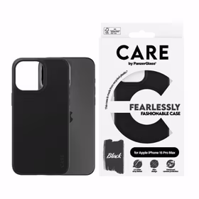 CARE by PanzerGlass stilīgs viedtālruņa apvalks iPhone 15 Pro Max - melns