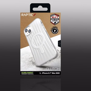 Raptic X-Doria Clutch viedtālruņa apvalks iPhone 14 Plus ar Magnētisko caurspīdīgu aizmugurējo pārklājumu