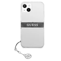 Guess GUHCP13SKB4GGR iPhone 13 mini 5.4" caurspīdīgs cietais apvalks 4G Pelēka Siksniņas Šarms