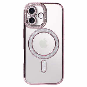 Bling Magsafe rozā viedtālruņa apvalks iPhone 17