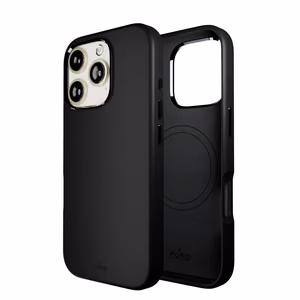 Puro Icon Mag Pro Magnētiskais silikona viedtālruņa apvalks iPhone 16 Pro - melns