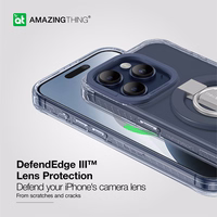 Amazing Thing Titan Pro Mag gredzena turētāja apvalks 10FT IP156.1PTRBU Iphone 15 Pro tumši zila