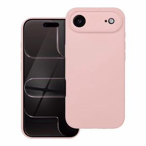 Case for iPhone 17 AIR Silicone 2mm (camera protection) compatible with MagSafe powder pink