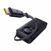 Portatīvais lādētājs Baseus OS Free2Pull 10000mAh 30W + kabelis (melns)