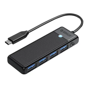 Orico Hub 4in1 USB A3.0x4 (melns)