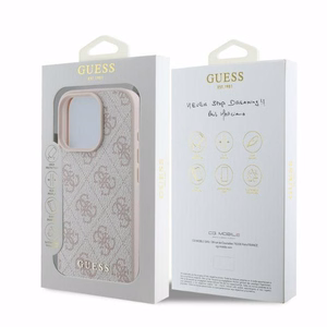 Guess 4G Classic viedtālruņa apvalks iPhone 16 Pro - rozā