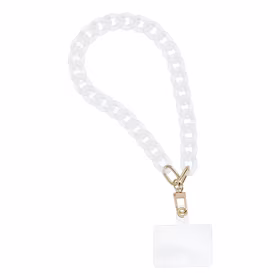 PANAMA tālruņa siksniņa, piekariņš / auklas garums 40 cm (20 cm cilpā) / uz plaukstas – balts