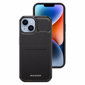 3in1 maku apvalks ar statīvu iPhone 15 Plus MagSafe RFID bloķētājs Dux Ducis Rafi Mag - melns