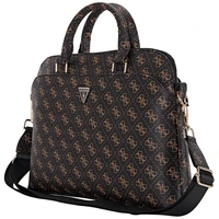 Guess Datora soma Jaunais 4G Rāvējslēdzēja kabata un Trīsstūra logotips 15" Klēpjdatoram Melns