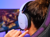 Trust GXT 491P FAYZO Headset Wired & Wireless Head-band Gaming USB Type-A Bluetooth melns, violets