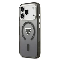GUESS viedtālruņa apvalks IPHONE 17 Pro Max ar MagSafe saderīgs (IML gradienta ar trijstūra logotipu) - melns