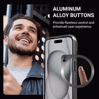 Crong Clear MAG Pro - iPhone 15 MagSafe maciņš (melns)