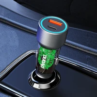 Dudao R4T 25W USB-A / USB-C automašīnas lādētājs - pelēks