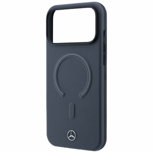 Mercedes 3D MagSafe ādas maciņš, paredzēts iPhone 18 Pro Max / 17 Pro Max, antracīta krāsā