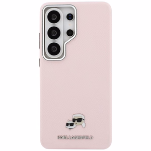 Karl Lagerfeld maciņš Saffiano KC Metal Logo MagSafe Samsung Galaxy S26 Ultra rozā