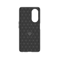 Elastīgais oglekļa raksta vāciņš Oppo A98 5G viedtālrunim Carbon Case - melns
