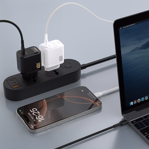 Dudao A28C 45W GaN sienas lādētājs + USB-C kabelis - melns