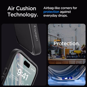 Spigen Ultra Hybrid viedtālruņa apvalks iPhone 15 Pro - Caurspīdīgs melns