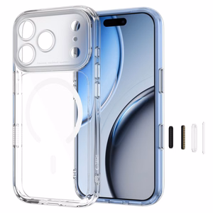 Tech-Protect MagPeak MagSafe CC maciņš, paredzēts iPhone 18 Pro / 17 Pro, caurspīdīgs