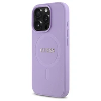 Guess Saffiano Magnētiskais viedtālruņa apvalks iPhone 16 Pro - violets