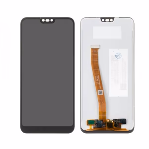 LCD displejs saderīgs ar Huawei Honor 10 melns HQ (ar pirkstu nospiedumu)