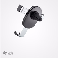 SBS TESUPPCLIPGRAVK viedtālruņa turētājs gaisa ventilācijai, gravitācijas - melns