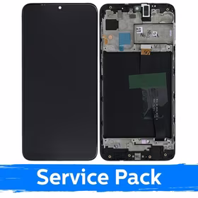 LCD Displejs Saderīgs ar Samsung M105 M10 Melns Ar Frame (Service Pack)